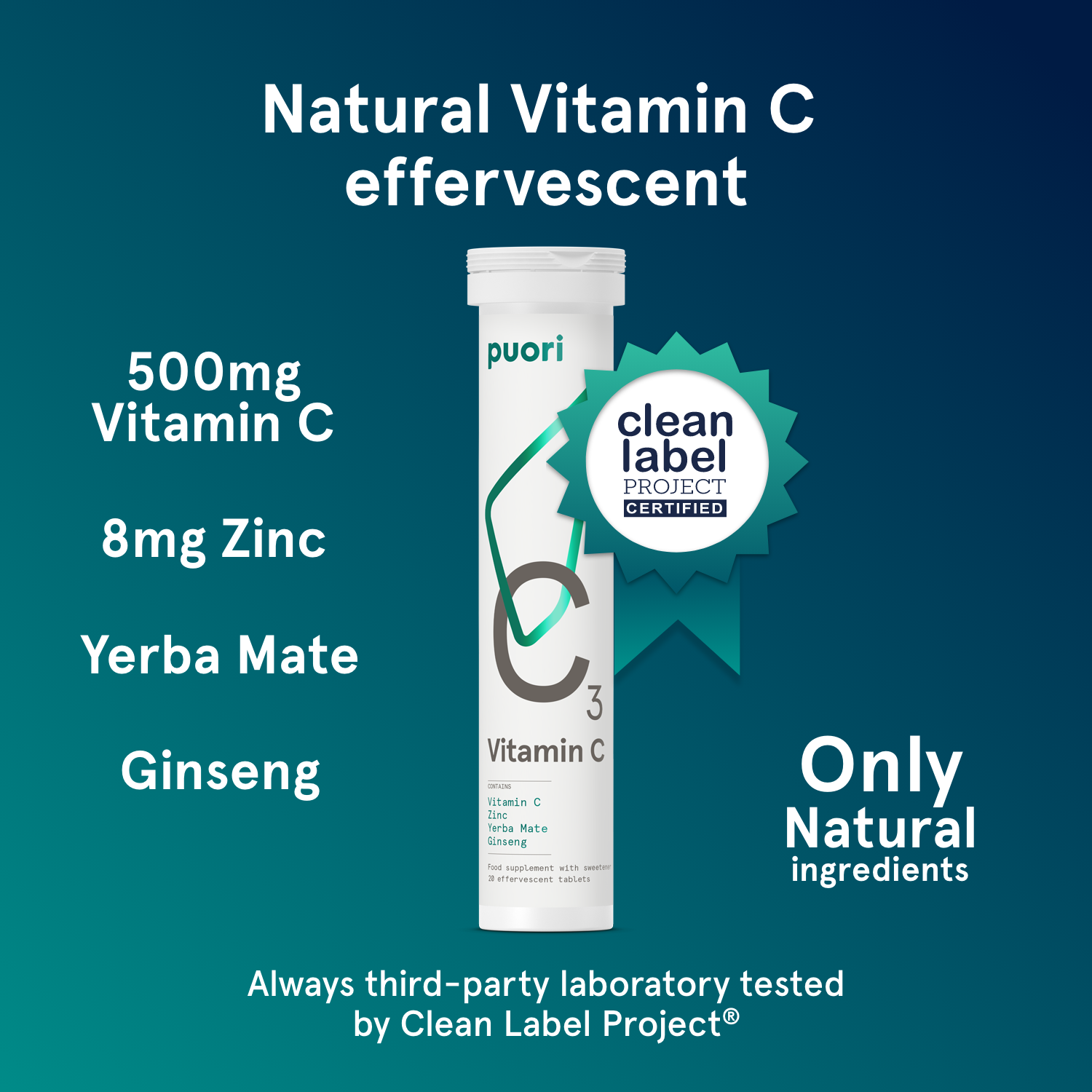 C3 - Natural effervescent Vitamin C Drink - 20 servings