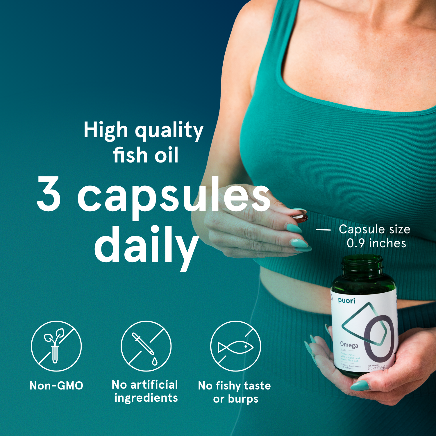 O3 - Highly concentrated & pure fish oil capsules - 120/180 capsules