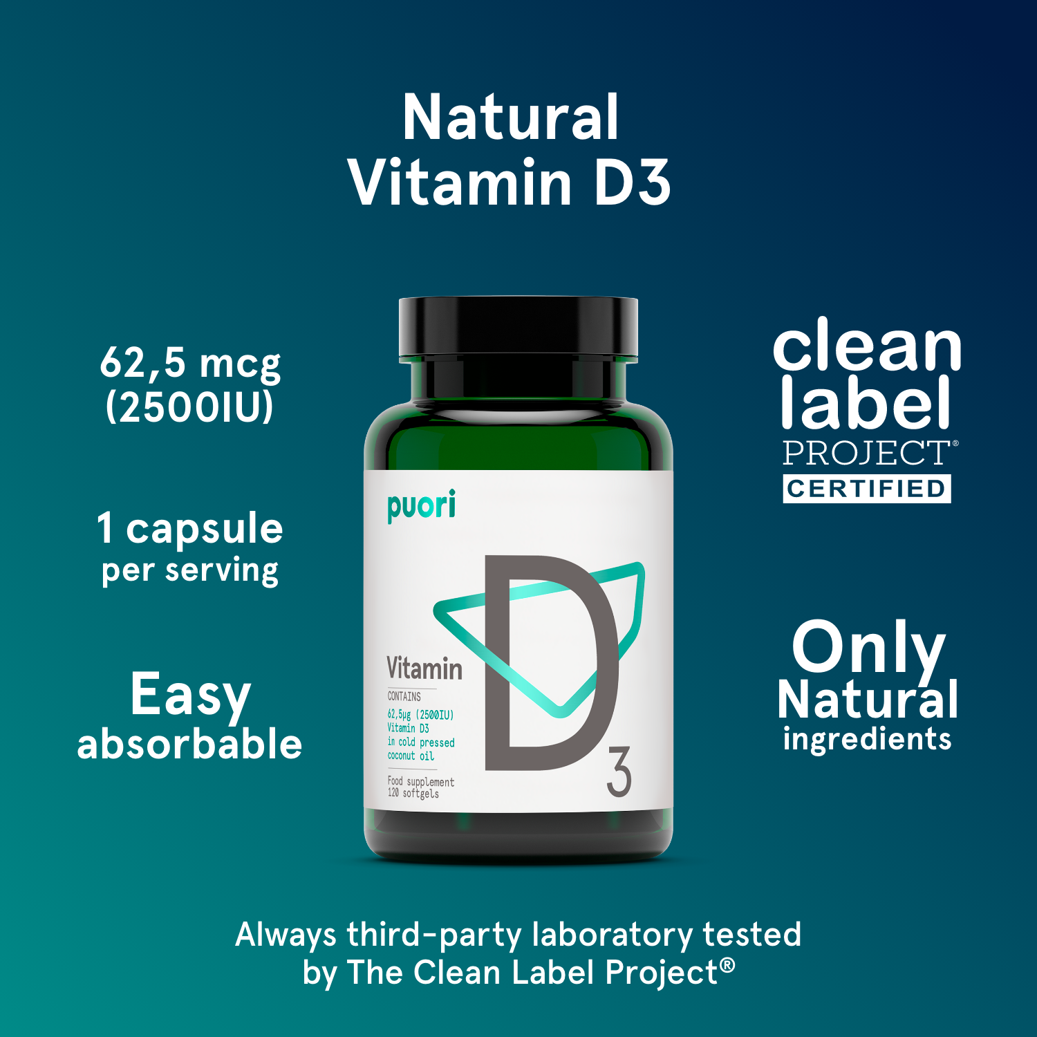 D3 - Vitamin D (2500IU)